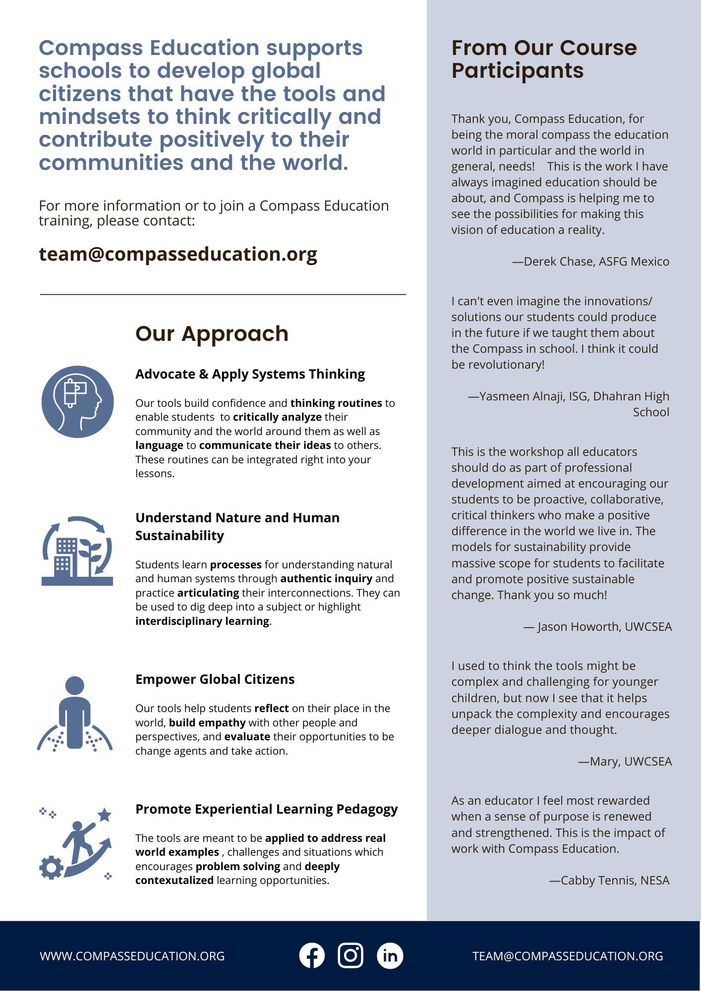 Compass Education Flyer - page 2